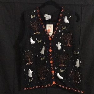 NWT Halloween sweater vest size L
